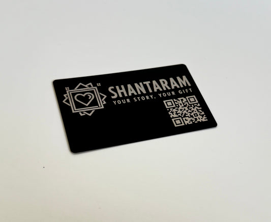 Метална визитка с гравирано лого и QR код